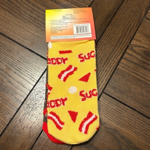 Sugar Daddy Crew Socks 2 Pack NWT | Funny Cozy Snack Lover Gift Socks 3/$20 - Picture 3 of 8